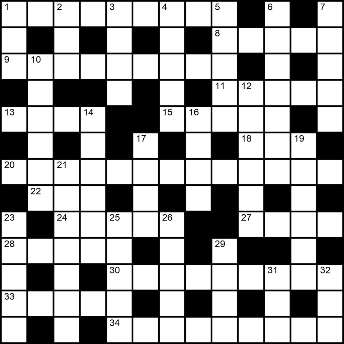 Cryptic crossword grid