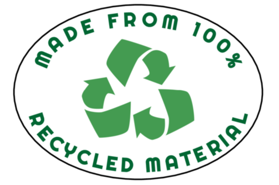 Logo: Made from 100% recycled material